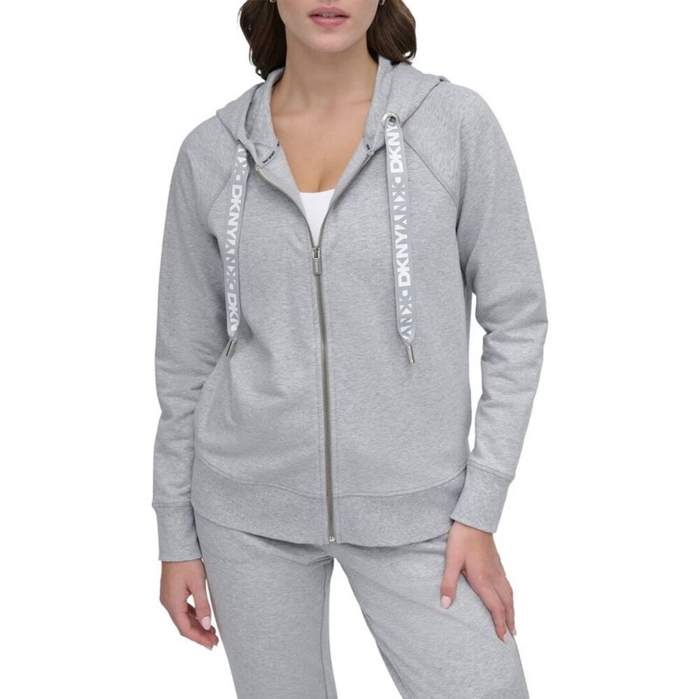 Dkny Womens Relaxed Fit Hoodie, Grey